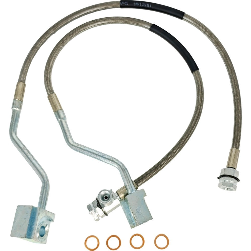2X Front Extended Brake Line 89310S Fit Ford Truck F150 4WD 1980-1996 Engine