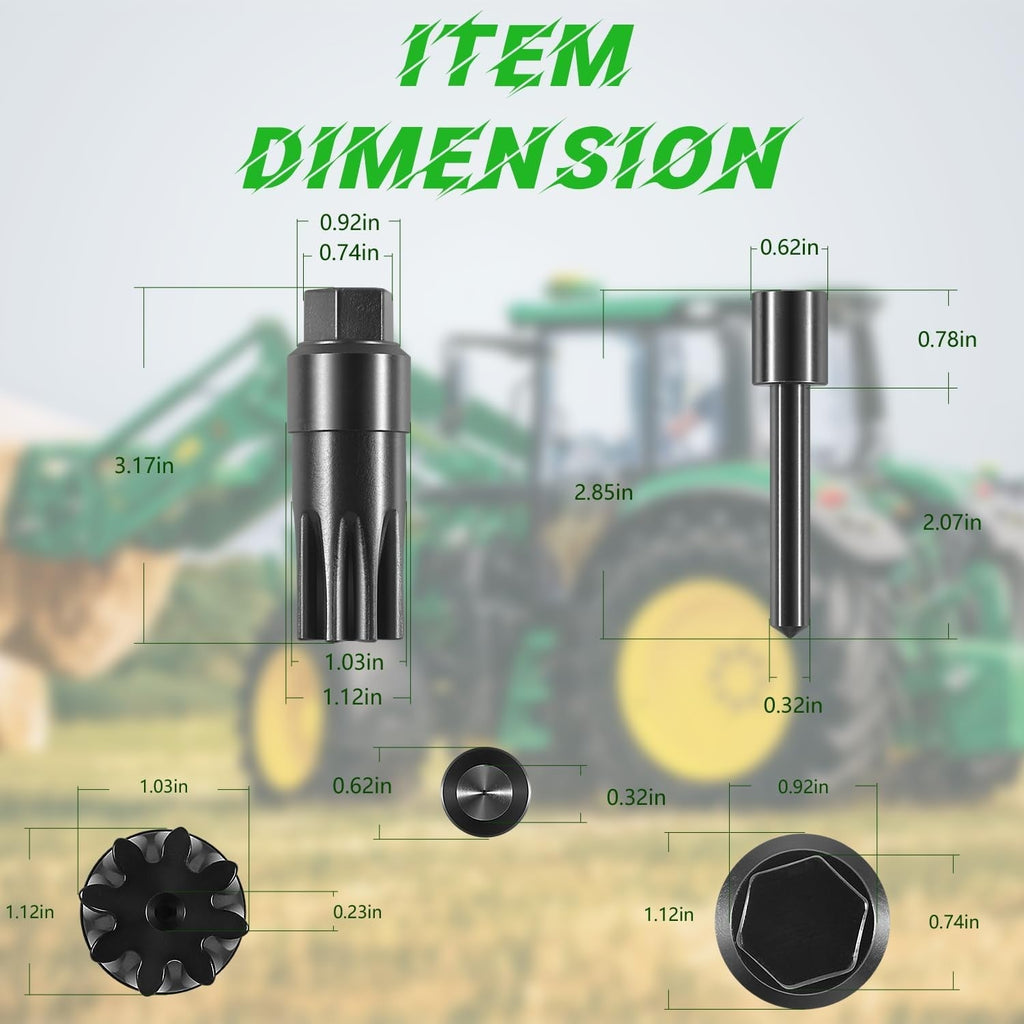 JDE83 Engine Turning Tool & JDE81-4 Timing Pin Kit for John Deere 3179 4239 6359