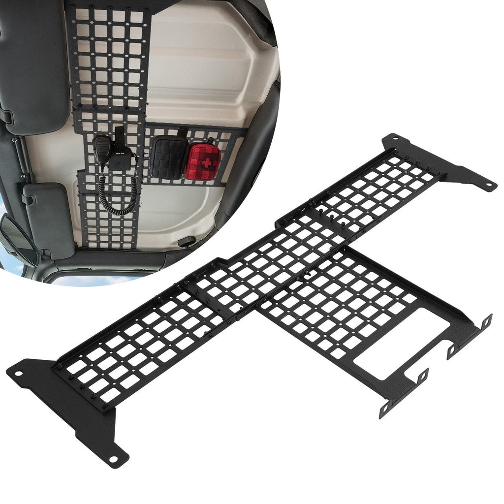Interior Hard Roof Rack Molle Panel Fit Jeep Wrangler JL JLU Gladiator JT 18-26