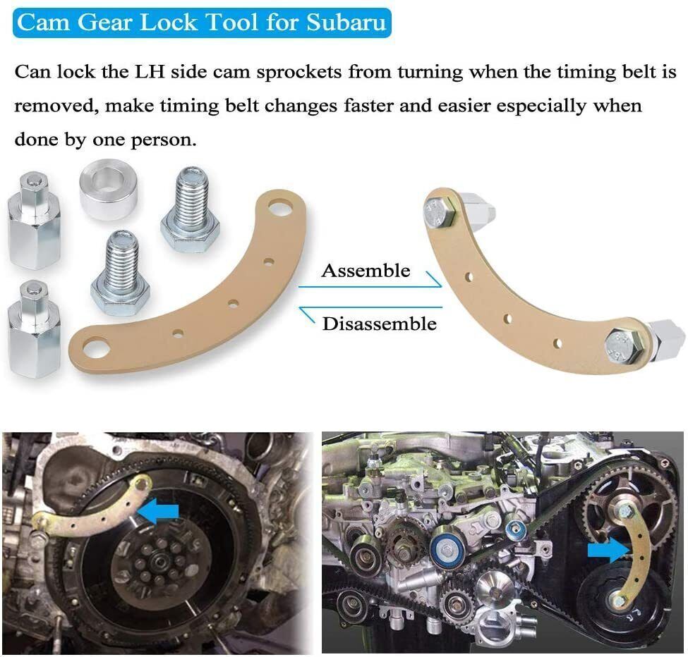 Intake/Exhaust Cam Sprocket Crank Pulley Gear Lock Tool Screw Kit For Subaru STD