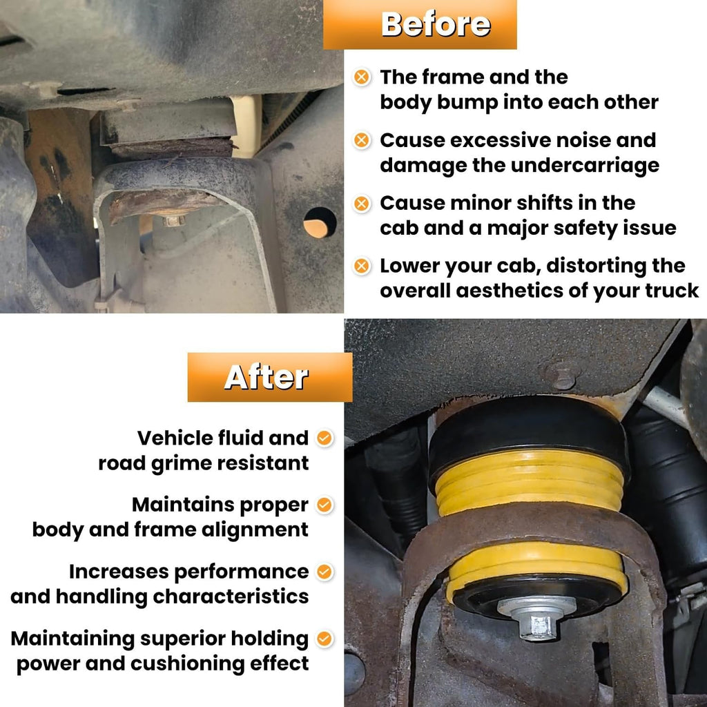 Body Mount Bushing Kit 924-066 for Ford F250 F350 F450 F550 Super Duty 2008-2016
