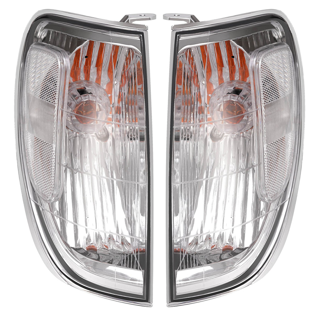 Pair For Toyota Land Cruiser 1998-2004 Front Corner Lights Lamps Clear W/bulbs