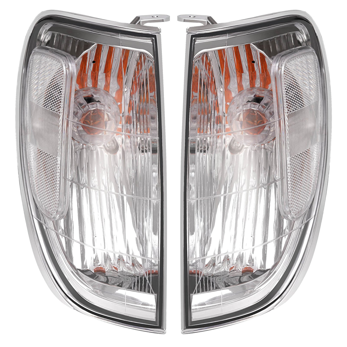 Pair For Toyota Land Cruiser 1998-2004 Front Corner Lights Lamps Clear W/bulbs