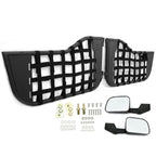 Black Tubular Trail Door With Side Mirror For 1976-1995 Jeep CJ7/YJ Wrangler 2DR