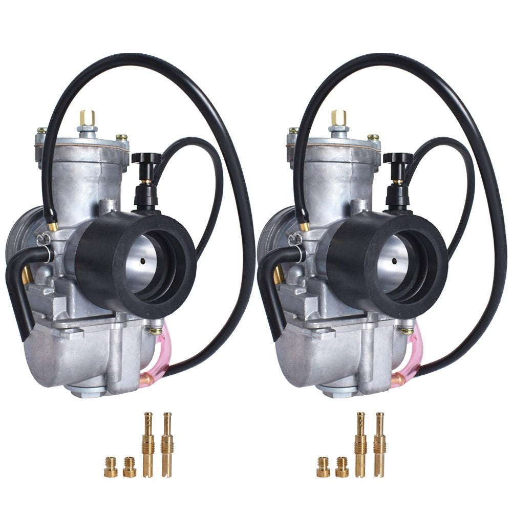2pcs 34mm 34 Mil PWK Style Carburetor Carbs Assembly Kit For Yamaha Banshee