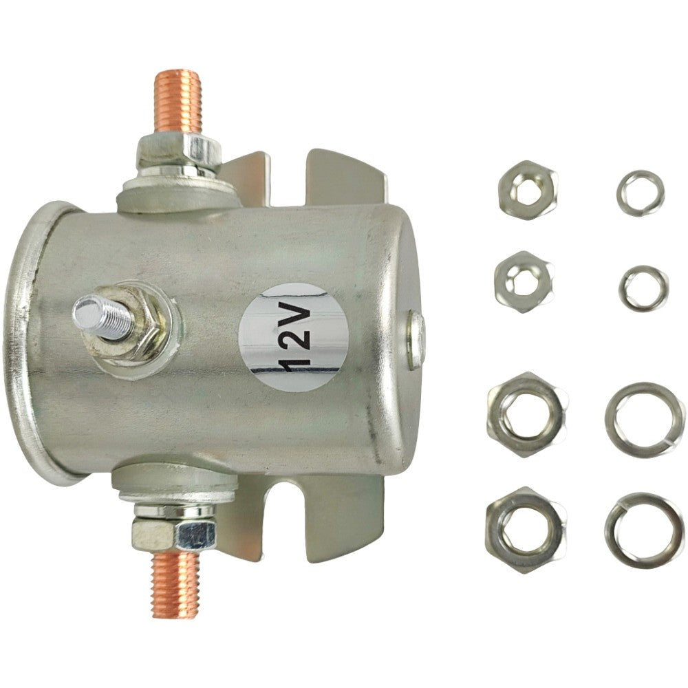 1114240 200A 12V 3-Terminal Heavy Duty Starter Solenoid Fit for Winch Marine