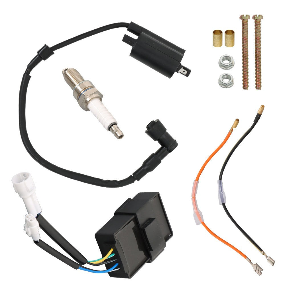 Ignition Coil CDI Spark Plug Kit For Kawasaki Bayou300 KLF300B 1988-2004