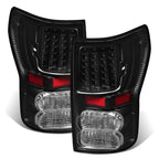 For Toyota Tundra 2007-2013 Full LED Tail Lights Lamps Left+Right Pair Set Black