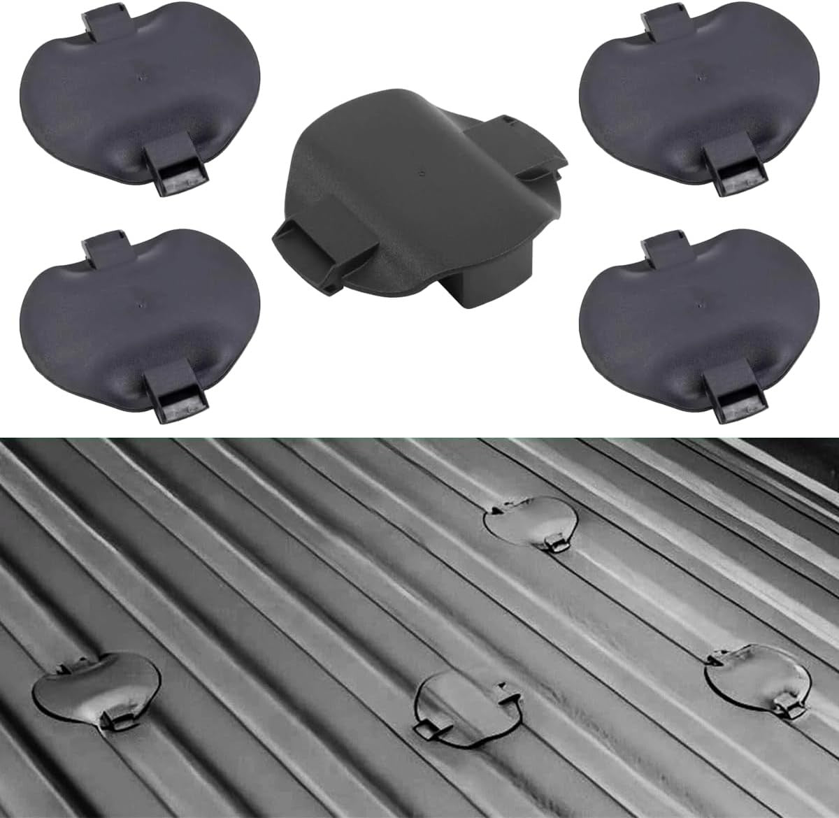 For 2020-2024 GMC Sierra 4Dr Crew Cab 5th Wheel Mount Hitch Platform Covers 5PC