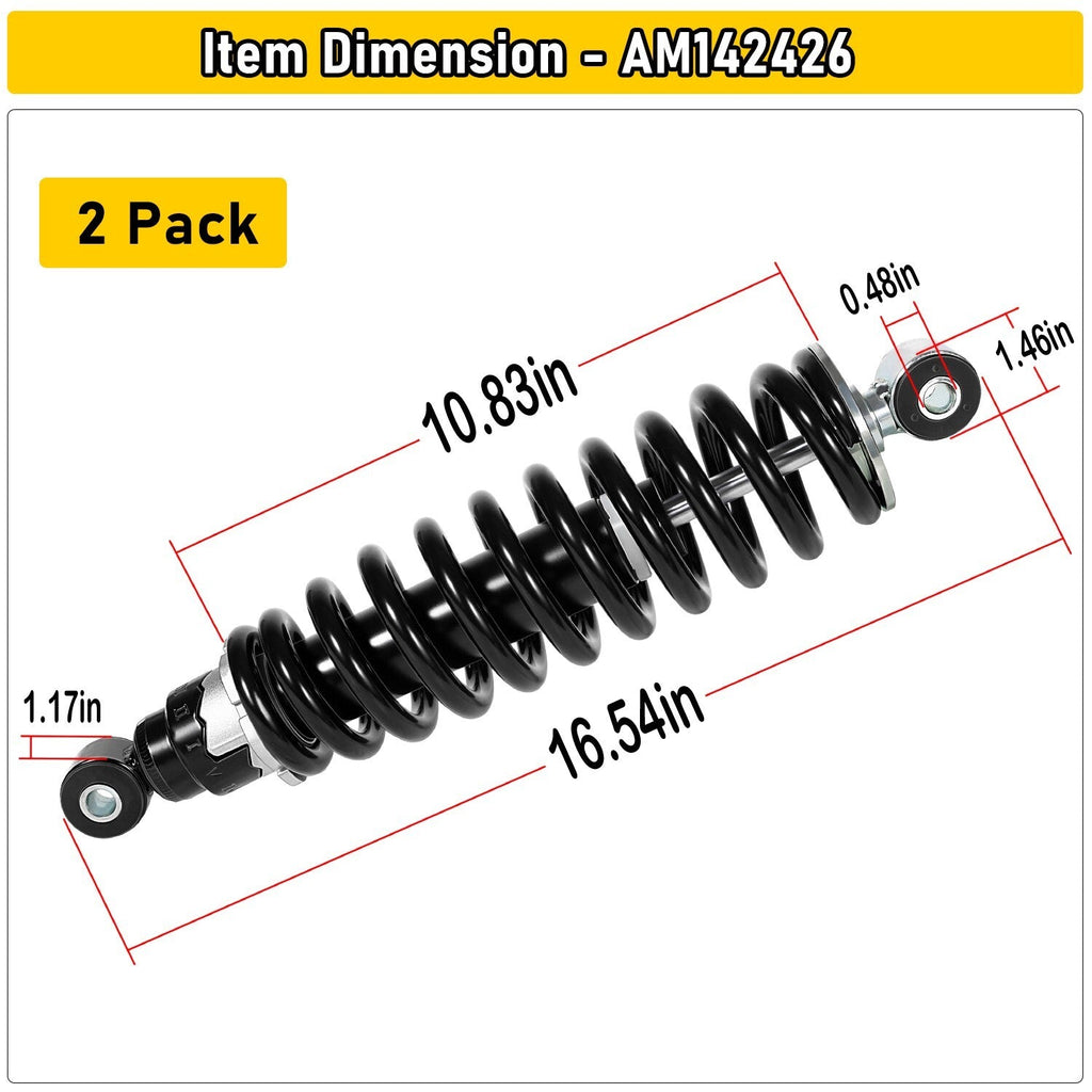 2X Front Coil-Over Shocks For John Deere Gator XUV625i 825i 855D 825M 825E 855M