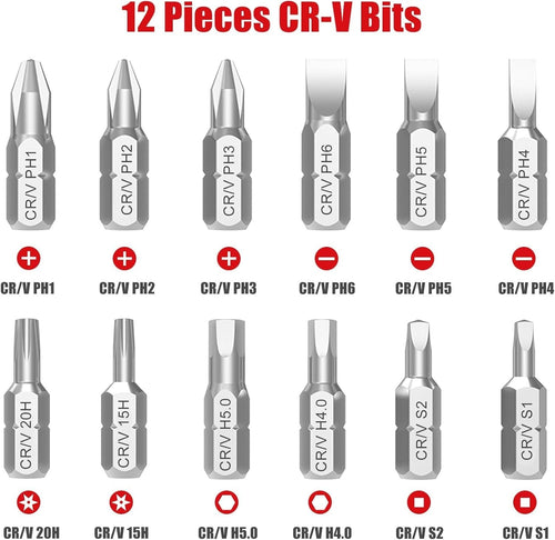 13-in-1 Tool Ratchet Screwdriver Flat Head/Square/Torx/Hex/Phillips Screwdriver