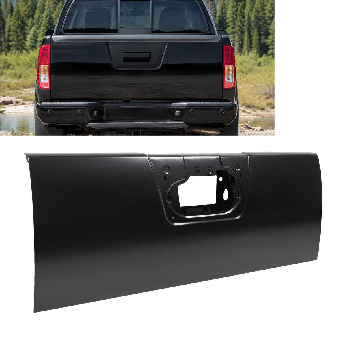 For 2005-2012 Nissan Frontier  W/ Channel System  Rear Tailgate Primered Black