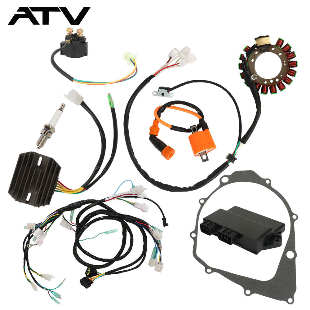 Magneto Stator+Ignition Coil+Wire Harness CDI Kit For Yamaha Warrior 350 YFM350X