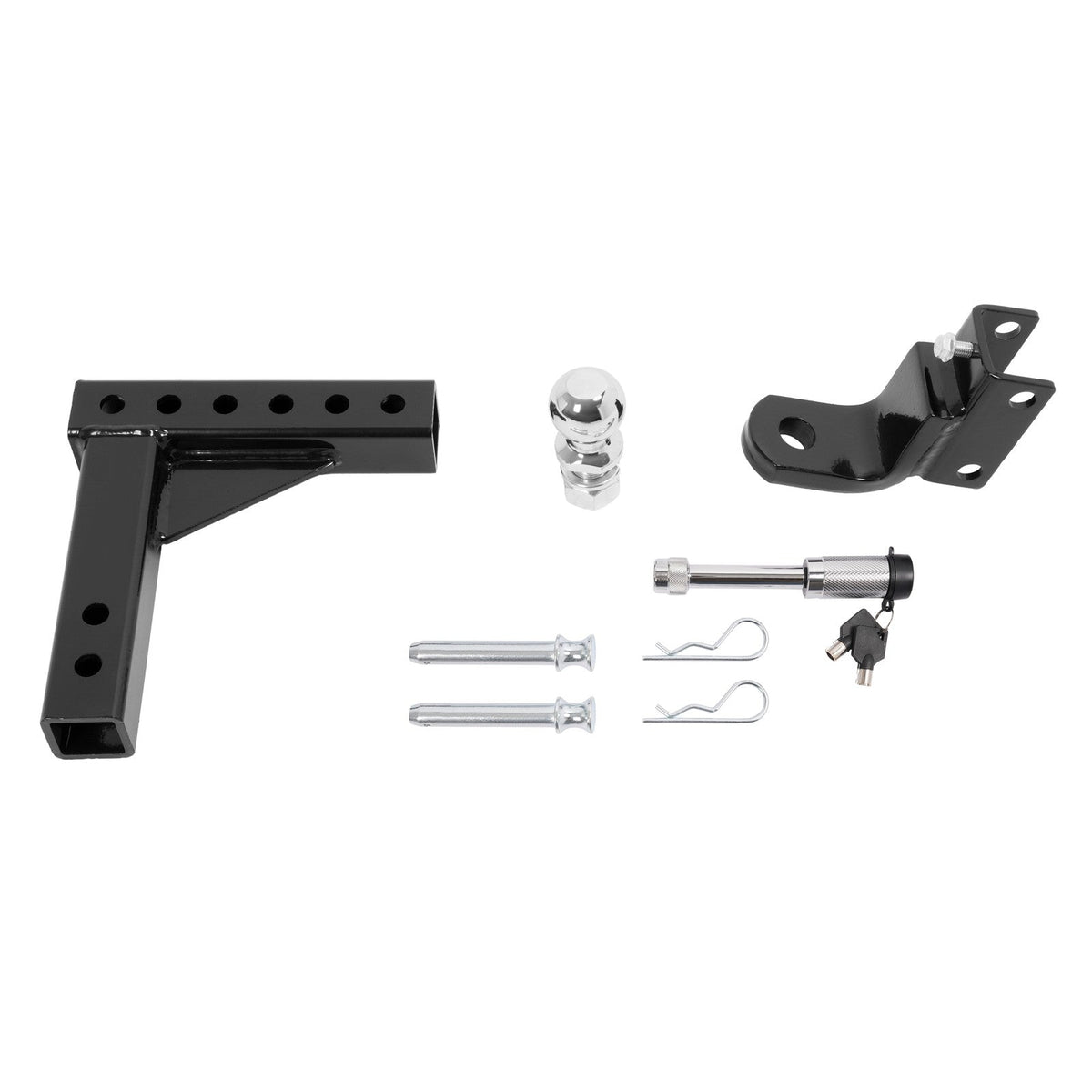 2" Receiver Trailer Hitch Ball Mount 9-1/2" Drop Tow Hitch Adjustable 7500lb