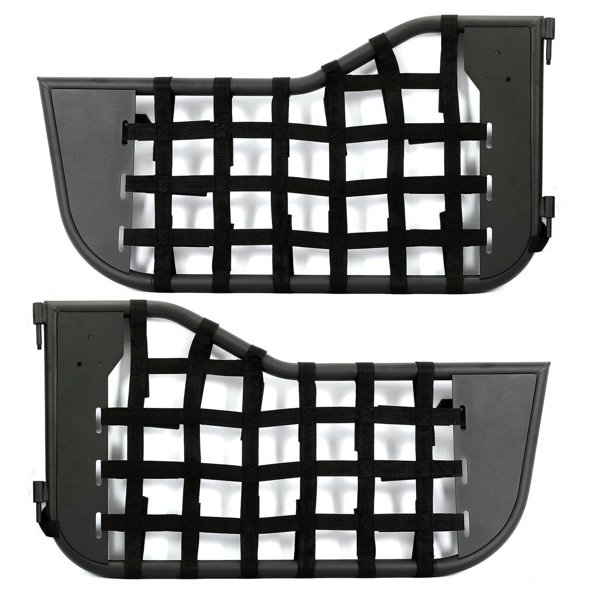Black Tubular Trail Door With Side Mirror For 1976-1995 Jeep CJ7/YJ Wrangler 2DR