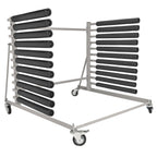 Universal 10-Slot Mobile Windshield Rack For Auto Glass Cargo W/ 4 Casters