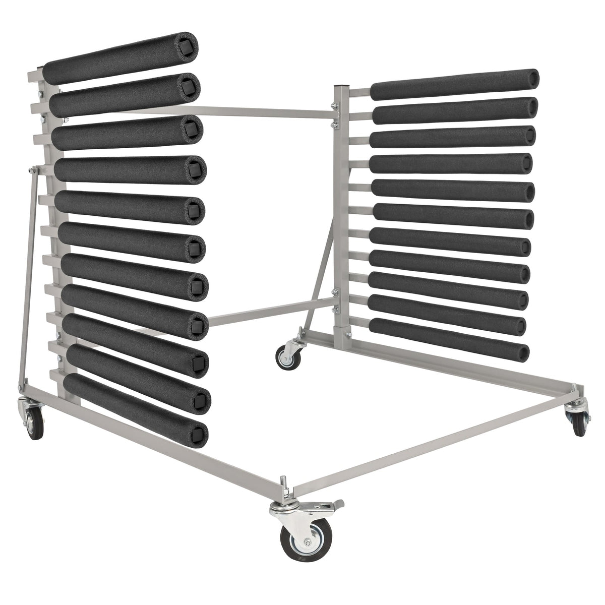 Universal 10-Slot Mobile Windshield Rack For Auto Glass Cargo W/ 4 Casters