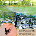 30Pcs Drip Irrigation Emitter 1/4" Garden Drip Watering System 360?? Adjustable