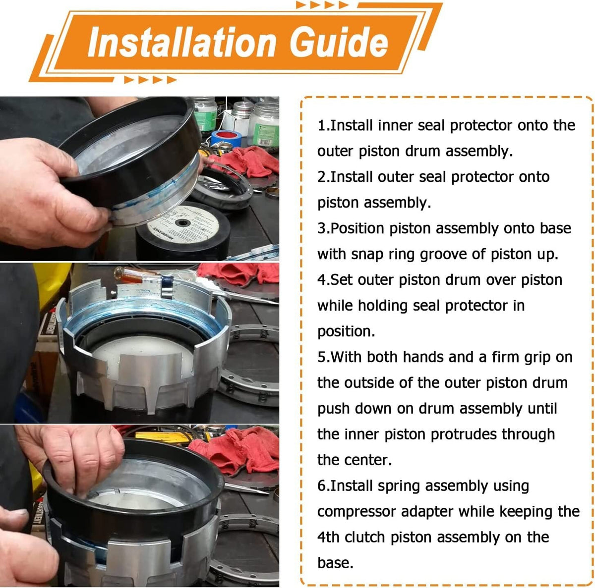T-2926 4th Clutch Piston & Lip Seal Installer Protector Tool GM 4L80E J-38731