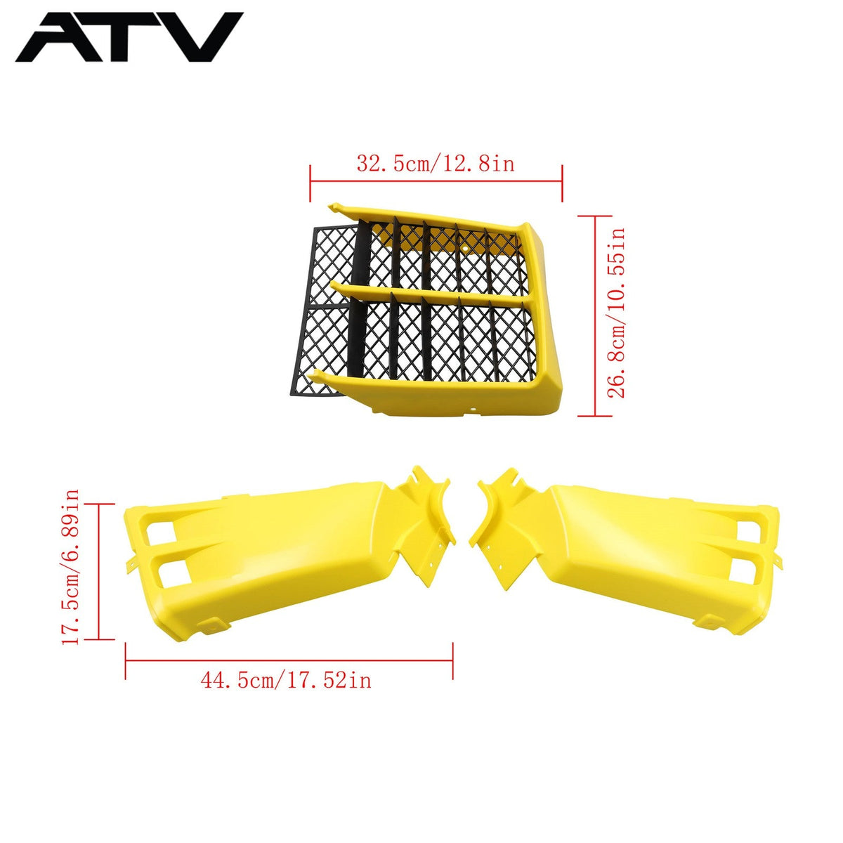 Matching Yellow Grill Gas Tank Side Plastic Panels For Yamaha Banshee 350 87-00