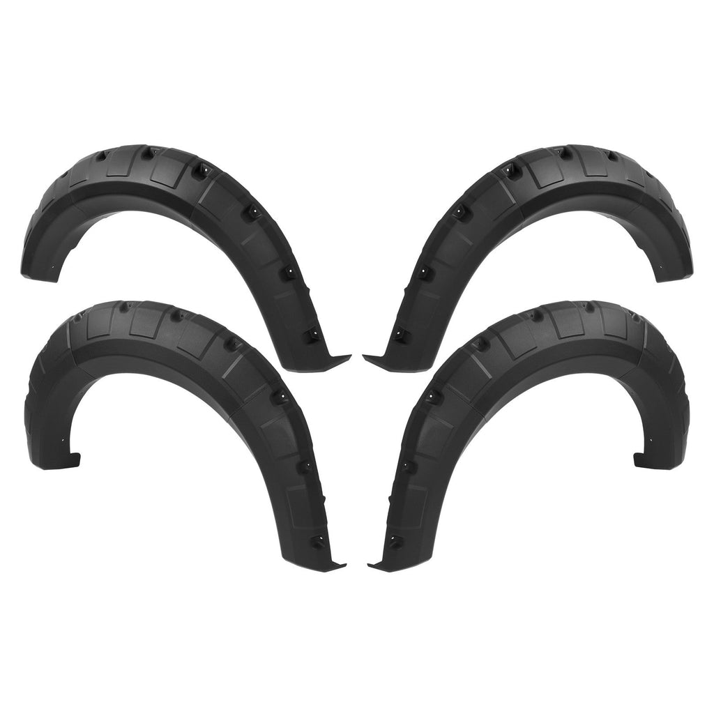 [4PCS] Pocket Riveted Wheel Fender Flare For 2009-2014 Ford F150 F-150 Styleside