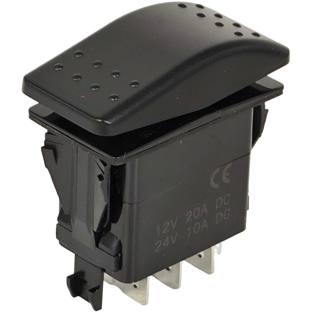 Non-Illuminated Momentary Rocker Switch VLD1S00B-AZC00-000 DPDT 20A 12VDC Sealed