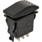 Non-Illuminated Momentary Rocker Switch VLD1S00B-AZC00-000 DPDT 20A 12VDC Sealed