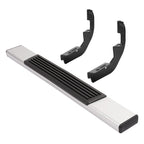 Side Step Bar Running Boards Silver+Black For 19-25 Silverado Sierra Regular Cab