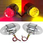 2X Amber/Red Light Clear Lens 17 LED Watermelon Light Fit Peterbilt 389 579 587