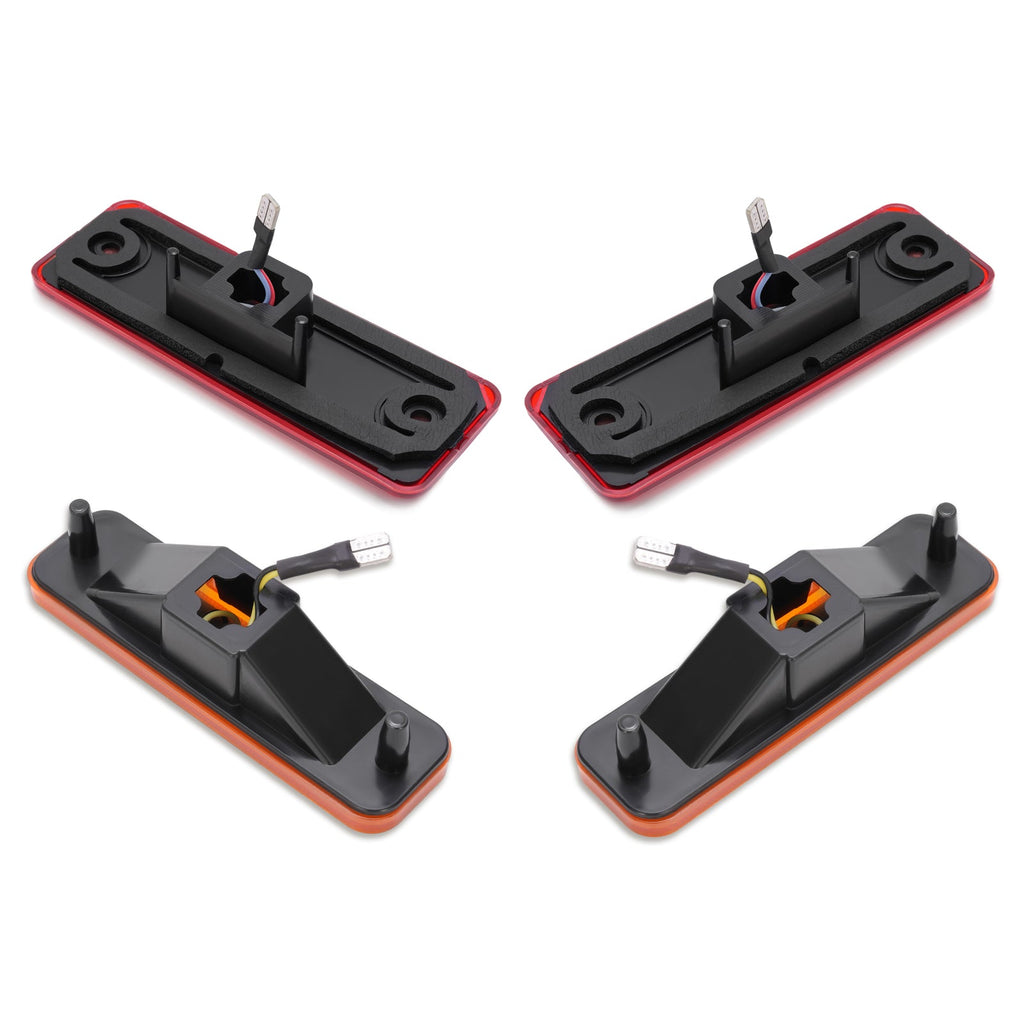 Amber/Red LED Side Marker Parking Lights Set For El Camino & Caballero 78-87
