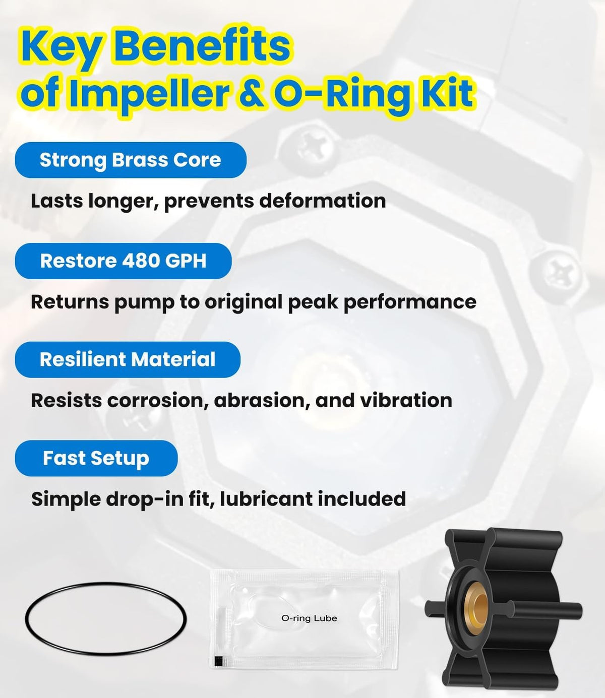 49-16-2771 Impeller & O-Ring Service Kit for Milwaukee M18 Transfer Pump 2771-20