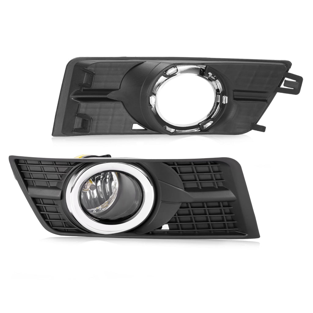 Pair Fog Lights w/Bezel Bumper Lamp Cover For Cadillac SRX 2010 - 2016 2015