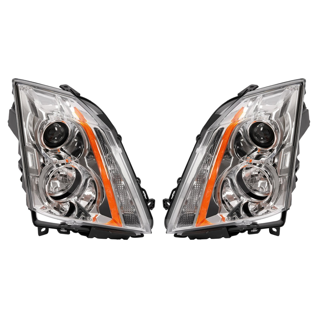 Projector Halogen Pair Headlight For Cadillac CTS CT-S 2008-15 Left Right W/Bulb