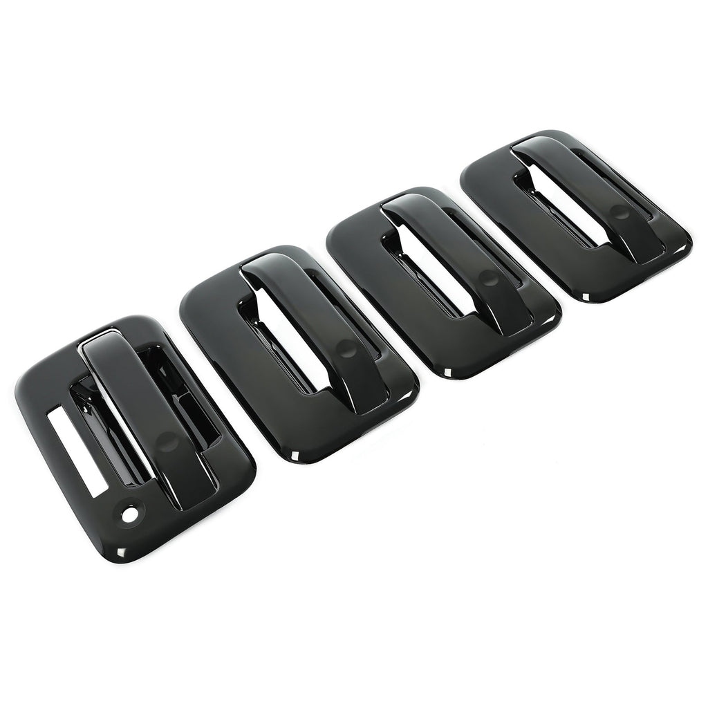 For Ford  F150 Crew Cab 2004-2014 Black Painted 4 Door Handle Covers W/ KeyPad
