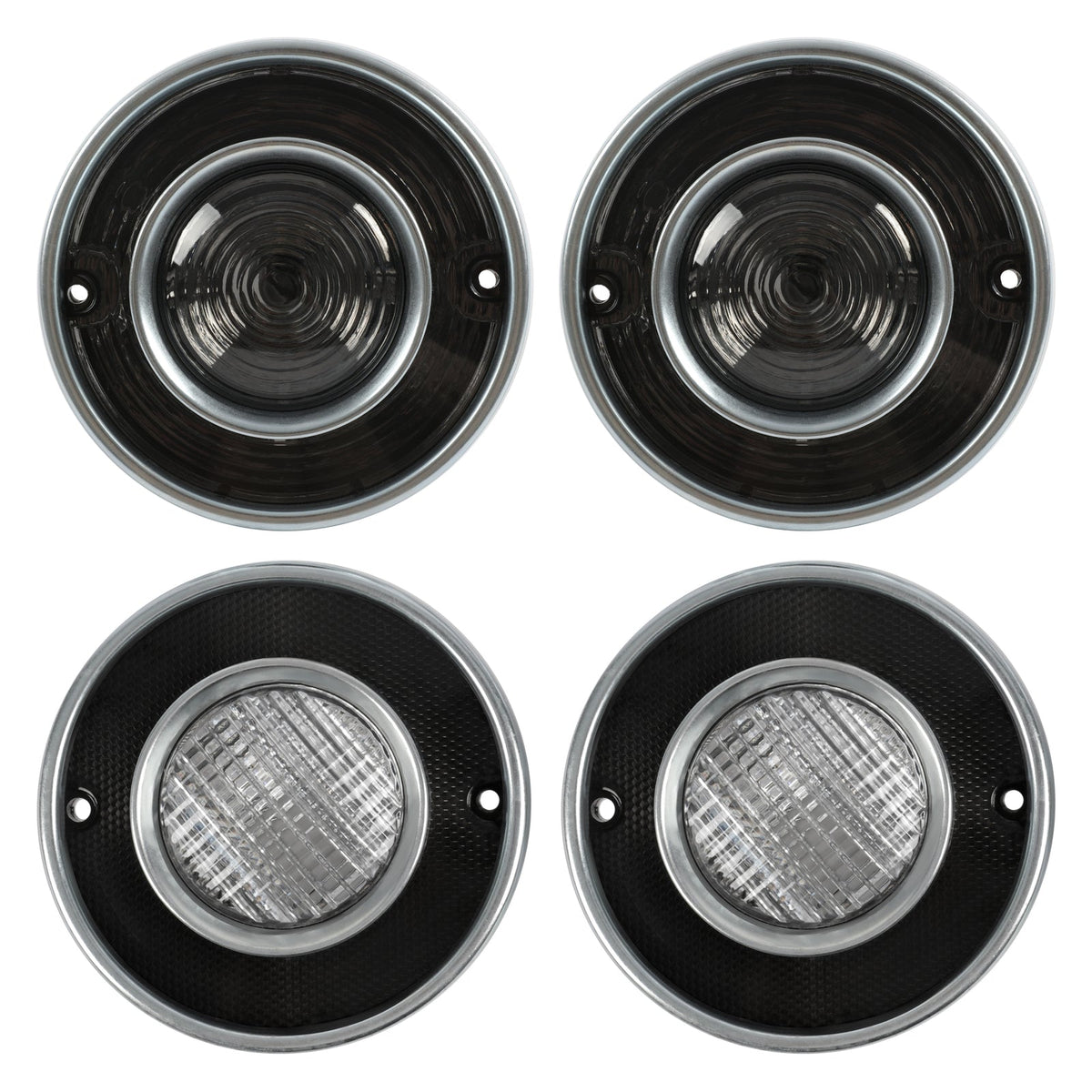 Tail Lights and Backup Lights Set For Chevrolet Corvette C3 1975-1979 Smoked