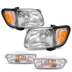 For Toyota Tacoma 2001-2004 Headlights Corner Signal Lights Bumper Lamp w/Bulbs