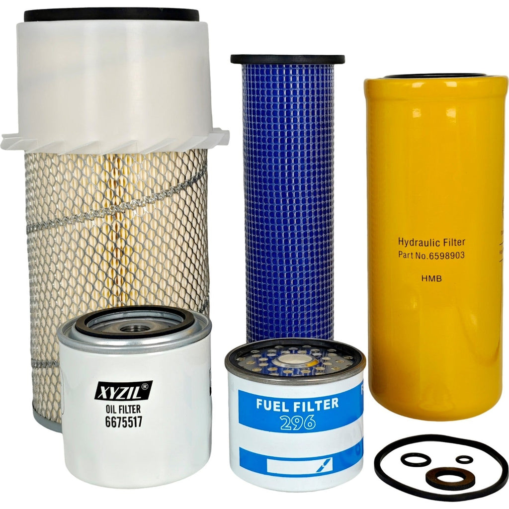 Maintenance Filter Kit for Bobcat 6598492 6598362 Hydraulic Oil Fuel Outer Inner