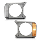 Gray Headlight Bezel Headlight Door Set For Toyota Pickup RWD 79-81 # 8161089105