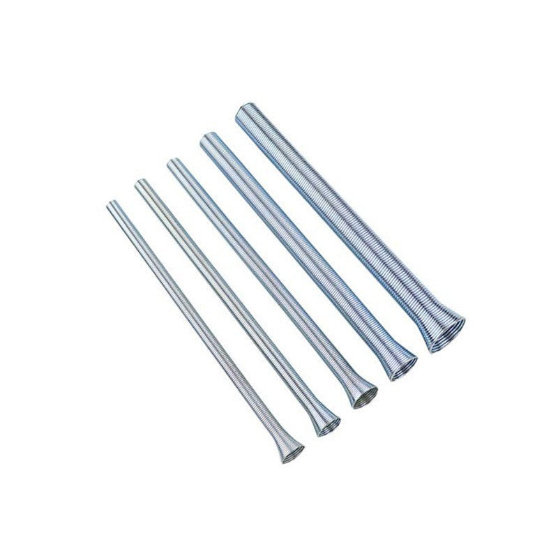5pcs 21cm Spring Bending Tube Pipe Bender 1/4" 5/16" 3/8" 1/2" 5/8" Silver Set