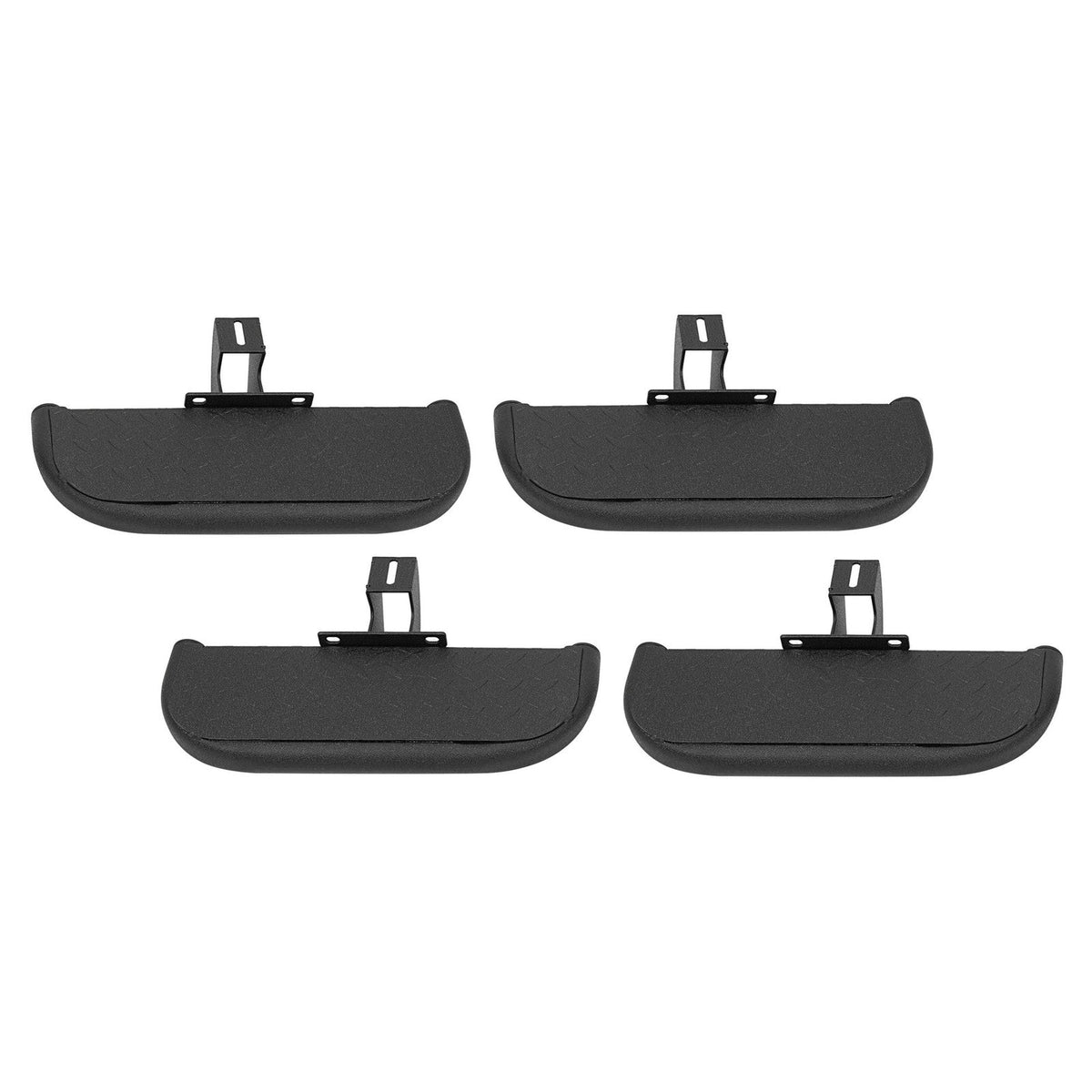 Side Hood Steps Kit For 07-18 Jeep Wrangler JK Unlimited JKU 4-Door Steel 4Pcs