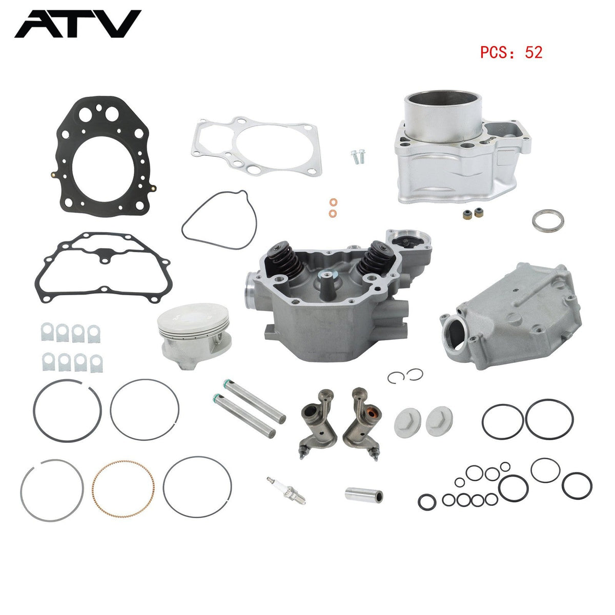 For HONDA TRX500 12-19 Engine Rebuild Kit Cylinder Head & Cover Sleeve Cylinder