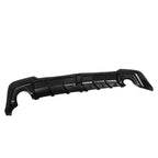 For 22-26 Honda Civic Sedan Black Rear Bumper Diffuser + Corner Spat w/LED Light