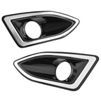 Fog Light Trim Bezel Cover Left & Right Pair For Ford Edge 2015 2016 2017 2018