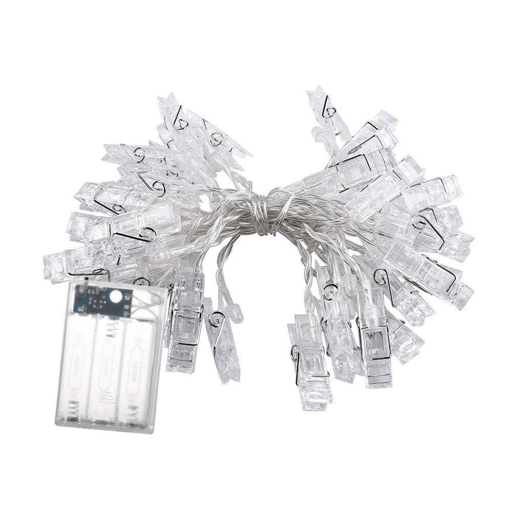 10 LED Card Photo Clip String Fairy Lights Battery Christmas Party Wedding light