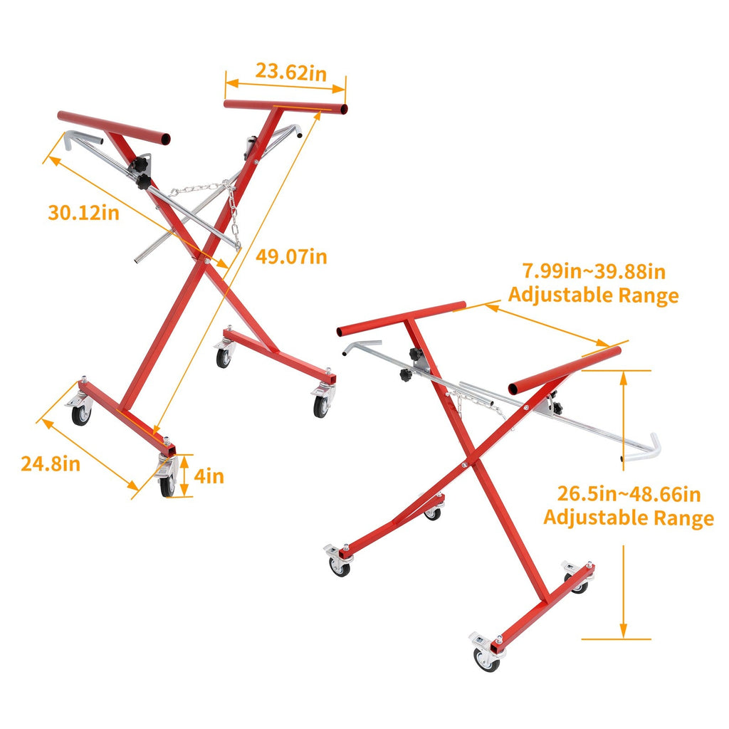 300LBS Adjustable Bumper Storage Stand Paint Repair Tools For Auto Body Fender