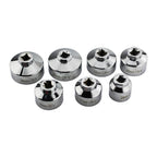 7PCS Oil Filter Socket Set Cup Socket Tool Set Cap Wrench 24 27 29 30 32 36 38mm