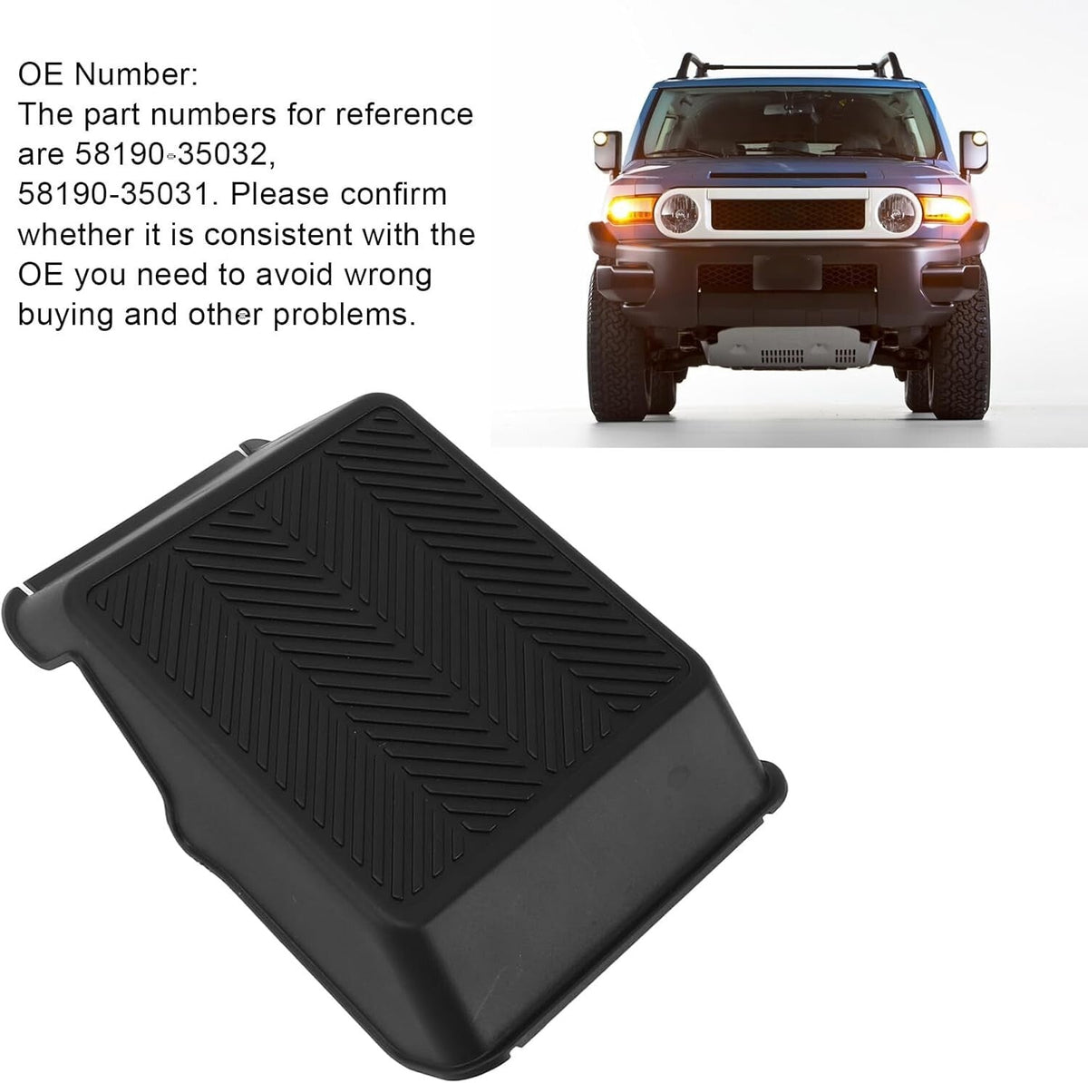 Driver Side Floor Cover Footrest Fit for 2007-2014 Toyota FJ Cruiser 58190-35030