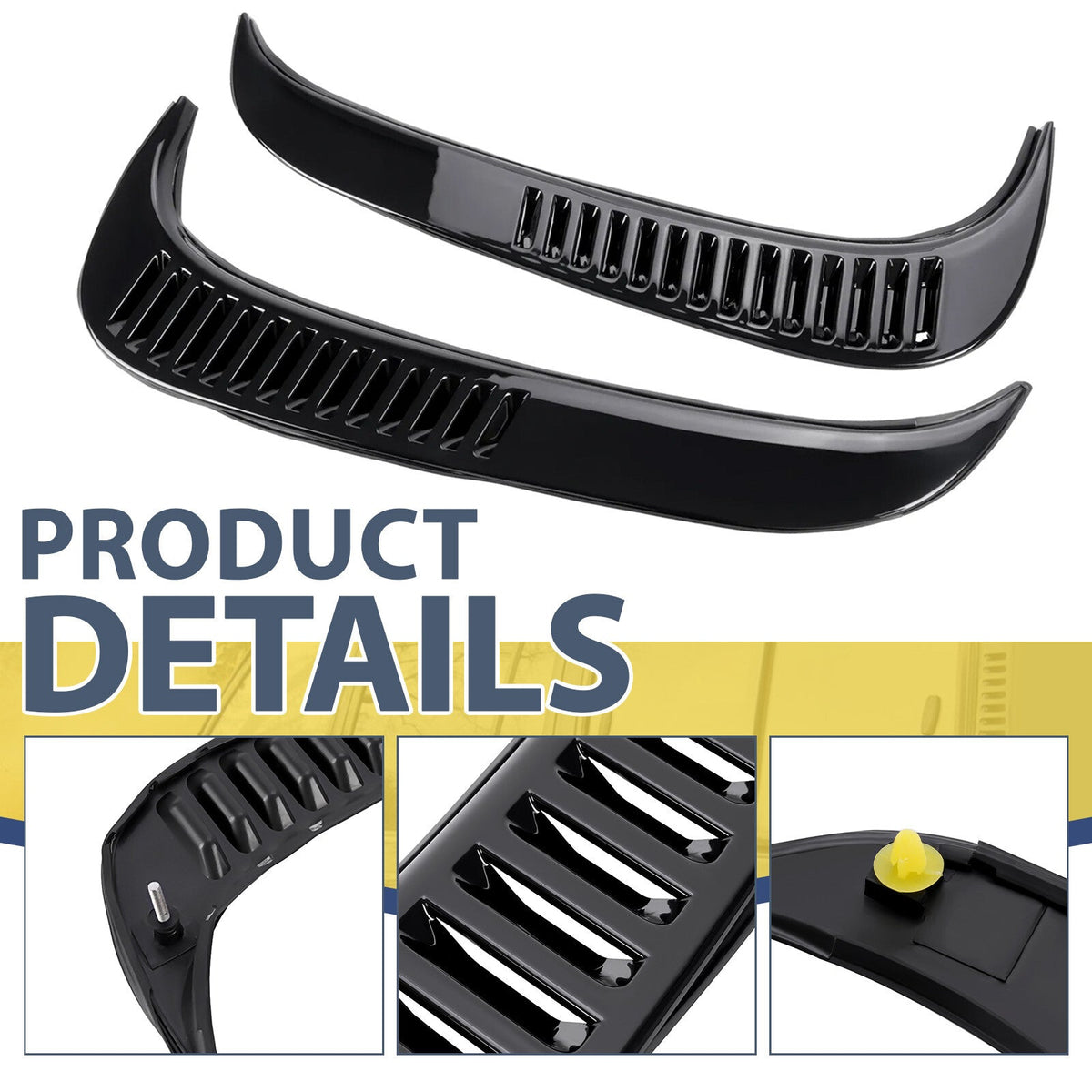 For Lexus LX450 /Toyota Land Cruiser 80 Rear Louver Quarter Side Window Vent Set