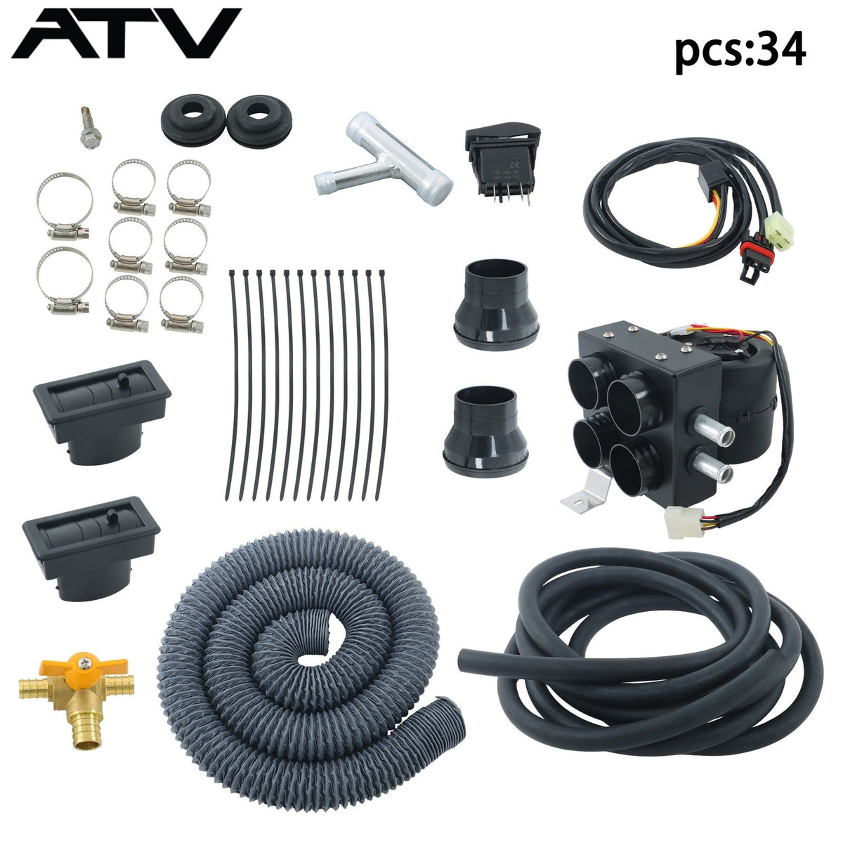 Cab Heater Kit with Defrost For Polaris General 1000 Years 2016-2025 SSHK116-00