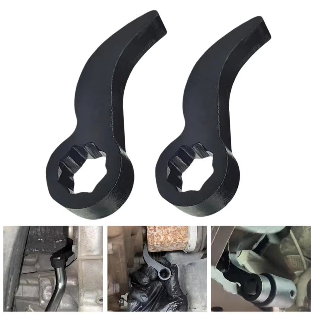 2 pack Pry Bar Wrench Adaptor Head 1/2"D Crowbar Adapter Head Tool Wrecking Bar